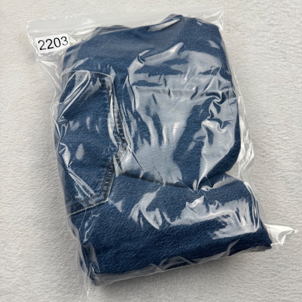 Abercrombie & Fitch The Crop Wide Leg Jeans Womens 33/16L Blue High Rise Denim - Picture 12 of 12